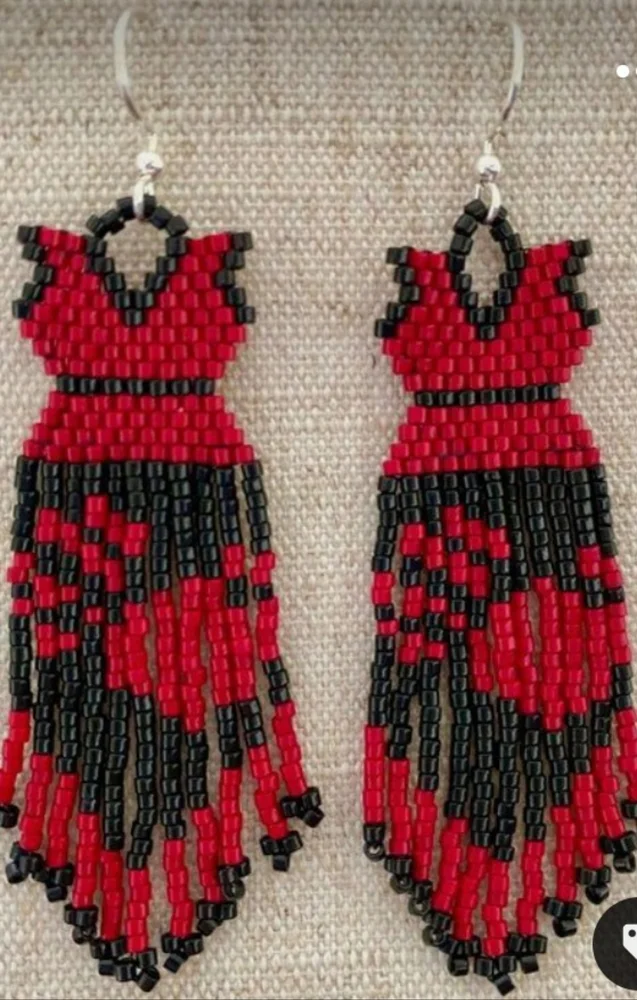 beaded red dress earrings Stevie Lace Slip Dress Small